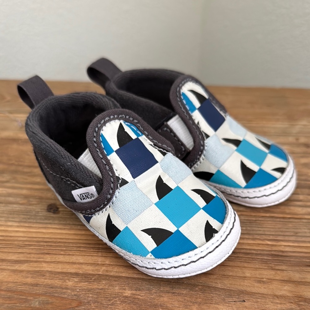 Vans Blue and Black Baby Walker Shoes